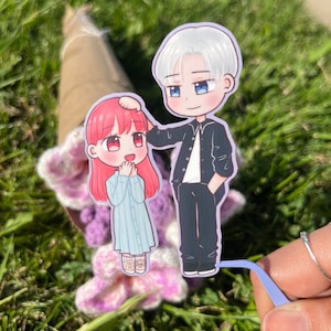 A Sign of Affection/Yubisaki to Renren Yuki and Itsuomi Head Pat Sticker I Matte Vinyl Waterproof