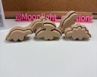 Dino Nugget Clicker Fidget Toy - 3D Printed PLA - Set of 5
