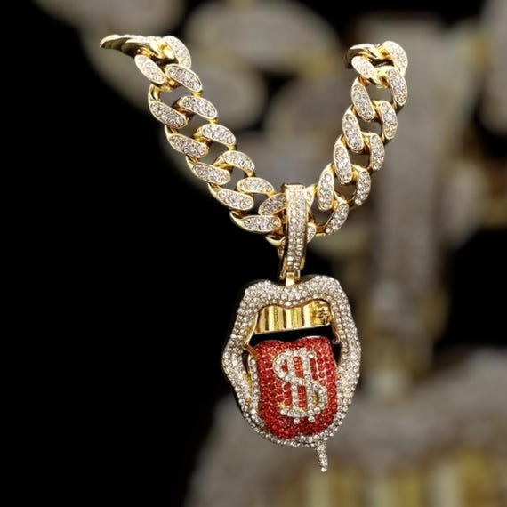 MAYIYAHO Ciondolo Ultima Cena Grande Iced out Bling Zircone