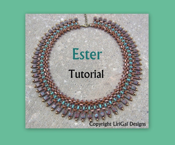 Tutorial Ester Superduo and Tile Beaded Necklace PDF