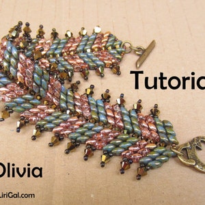 Olivia Superduo Twin   Beadwork Bracelet PDF Tutorial