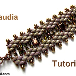 Tutorial Claudia SuperDuo and Tile Beadwork Bracelet PDF