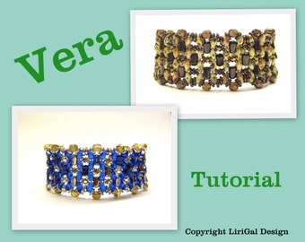 Vera Superduo Rulla Beadwork Bracelet PDF Tutorial