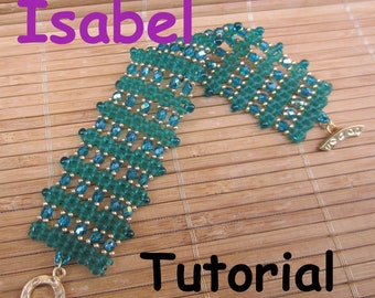 Isabel Superduo Twin   Beadwork Bracelet PDF Tutorial