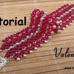 Valentine Superduo Beadwork Bracelet PDF Tutorial