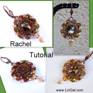 Rachel Rivoli-SuperDuo Beadwork Earrings-Pendant PDF Tutorial image 2