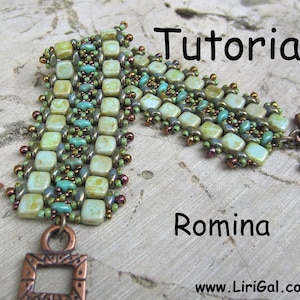 Tutorial Romina SuperDuo and Tile Beadwork Bracelet PDF image 1