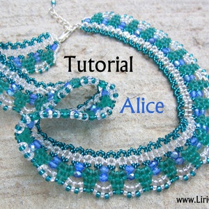 2 patterns deal.Alice and Nily SuperDuo Beadwork Necklace and bracelet PDF Tutorials image 5