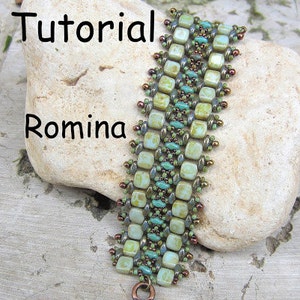 Tutorial Romina SuperDuo and Tile Beadwork Bracelet PDF image 4