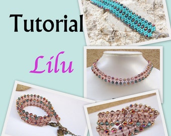 Lilu Superduo Beadwork Bracelet-Collar PDF Tutorial