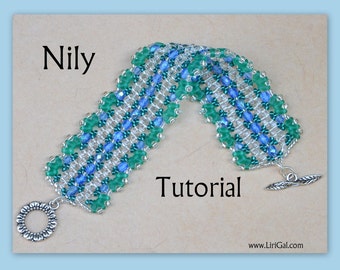 Nily Twin  Superduo  Beadwork Bracelet PDF Tutorial