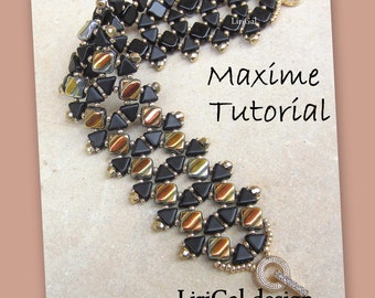 Tutorial Maxime Kheops beads, Silky Beads Beadwork Bracelet PDF