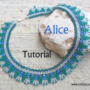 2 patterns deal.Alice and Nily SuperDuo Beadwork Necklace and bracelet PDF Tutorials image 2