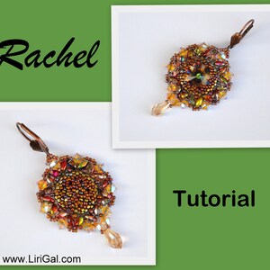 Rachel Rivoli-SuperDuo Beadwork Earrings-Pendant PDF Tutorial image 3