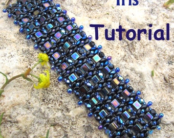 Tutorial Iris SuperDuo and Tila Beadwork Bracelet PDF