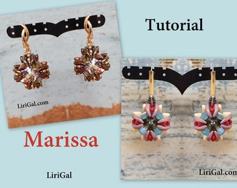 Marissa Crescent beads Beadwork Earrings-Pendant PDF Tutorial