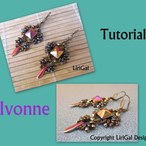 Ivonne SuperDuo Beadwork Earrings PDF Tutorial image 3