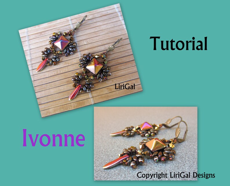 Ivonne SuperDuo Beadwork Earrings PDF Tutorial image 3