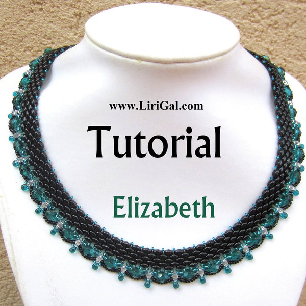 Elizabeth SuperDuo Beadwork Necklace PDF Tutorial