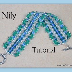 2 patterns deal.Alice and Nily SuperDuo Beadwork Necklace and bracelet PDF Tutorials image 3