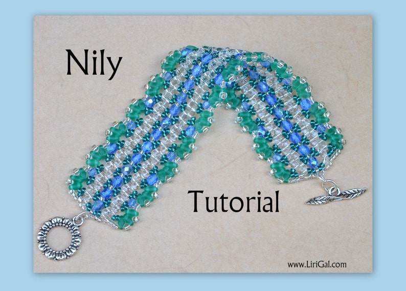 2 patterns deal.Alice and Nily SuperDuo Beadwork Necklace and bracelet PDF Tutorials image 3