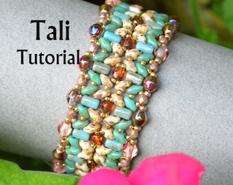 Tali Superduo Rulla Beadwork Bracelet PDF Tutorial