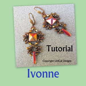 Ivonne SuperDuo Beadwork Earrings PDF Tutorial image 2