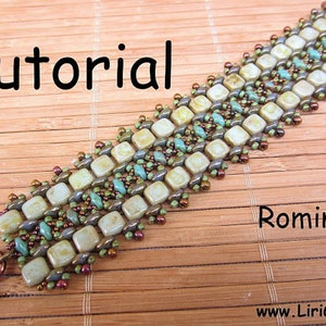 Tutorial Romina SuperDuo and Tile Beadwork Bracelet PDF image 2