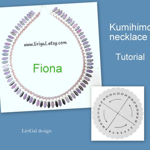 Fiona  Kumihimo Daggers Necklace PDF