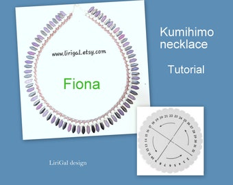 Fiona  Kumihimo Daggers Necklace PDF