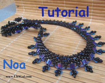 Noa SuperDuo and Tila Beadwork Necklace PDF Tutorial