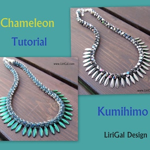 Tutorial Chameleon Kumihimo Daggers Necklace PDF