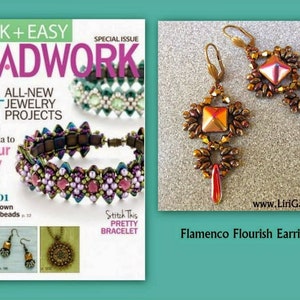 Ivonne SuperDuo Beadwork Earrings PDF Tutorial image 1