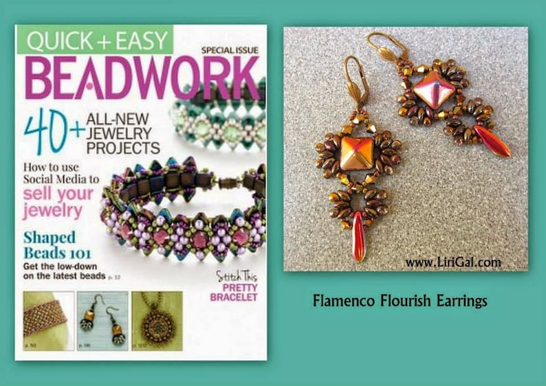 Ivonne SuperDuo Beadwork Earrings PDF Tutorial image 1