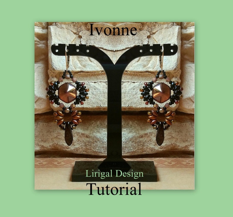 Ivonne SuperDuo Beadwork Earrings PDF Tutorial image 4