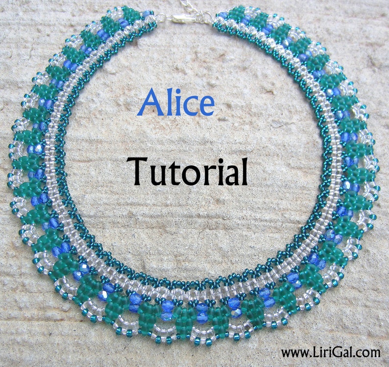 2 patterns deal.Alice and Nily SuperDuo Beadwork Necklace and bracelet PDF Tutorials image 4