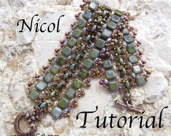 Tutorial Nicol SuperDuo and Tila Beadwork Bracelet PDF