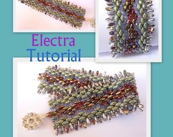 Electra Superduo Beadwork Bracelet PDF Tutorial