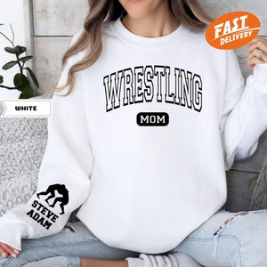 Personalisiertes Wrestling Mom Sweatshirt, personalisiertes Geschenk