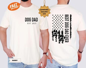 Comfort Colors Personalized Dog Dad Shirt: Pet Name Gift