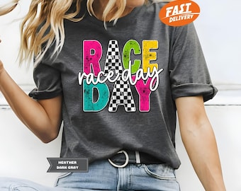 Race Day Shirt: Checkered Racing Fan Tee