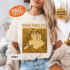 Funny Overstimulated Mama Duck Shirt - Comfort Colors Graphic Tee