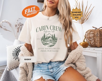 Comfort Colors Cabin Crew Möhippa 2026 T-shirt, Anpassade Camp-tema Sjö-T-shirts