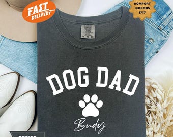 Komfort Farben Kundenspezifisches Hundevater-Shirt Mit Hundenamen