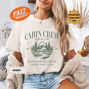 Comfort Colors Cabin Crew Before I Do Shirt, Custom Camp Bachelorette Party Shirt, Camp Themed Cabin Crew Shirts, Lake Bachelorette Tees