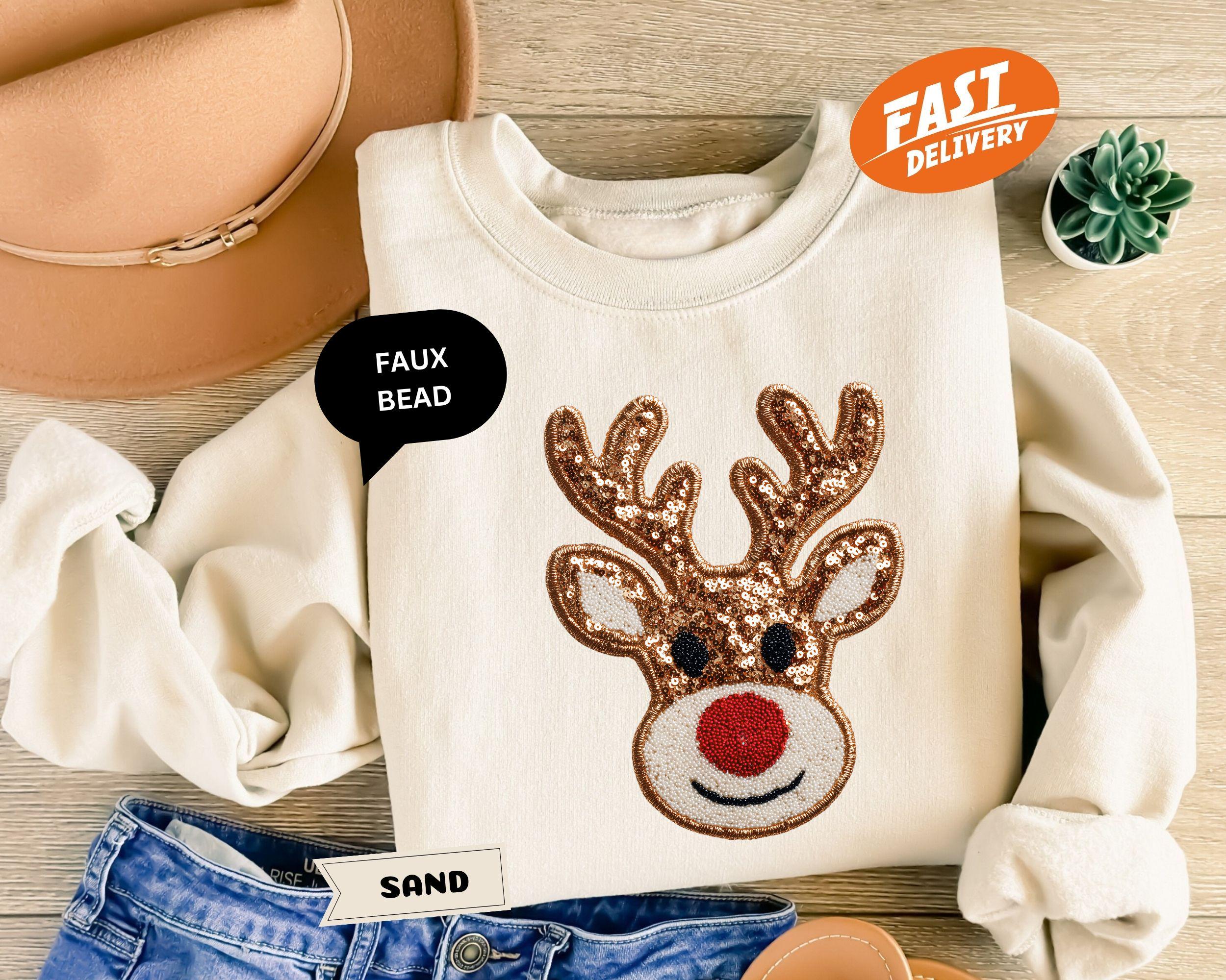 Pull De Noël 'Ugly Christmas Sweater' à Fermeture éclair Avec Perles Et Paillettes - Taille L