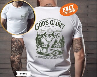 Christian Deer T-Shirt: Bible Verse Jesus Tee, Man Baptism Gift