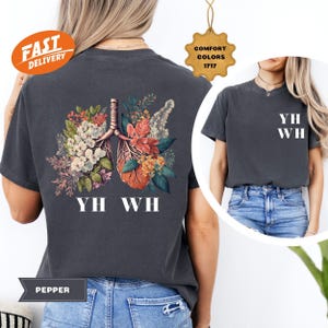 Comfort Colors YHWH Shirt, Yahweh, Floral Christian Shirt, Floral Lungs, Flower Lungs, Christian Shirt, YHWH Breathe, Womens Faith Shirt Tee