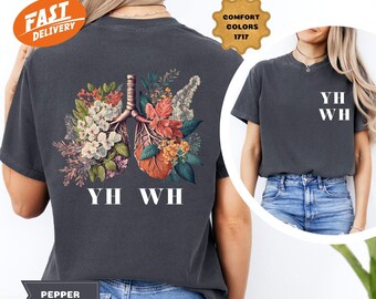 Comfort Colors Floral Lungs YHWH Christian Shirt Womens Faith Tshirt Religious Tee