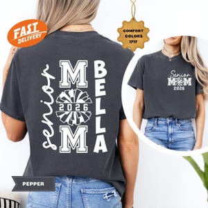 Comfort Colors Custom Senior Cheer Mom 2026, Cheer Mom Gift, Class of 2026 Senior Cheer Mom Shirt, Cheer Mom Tee, 2026 Cheerleader Senior